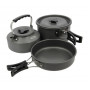 Комплект за готвене NGT 3pc Gun Metal Aluminium Kettle Pot & Pan Set