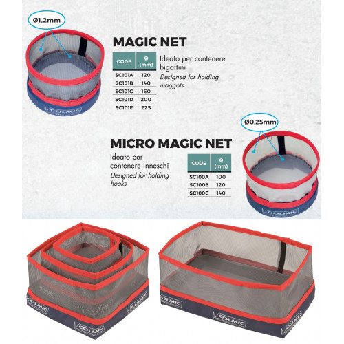 Съд за стръв с мрежа Colmic Square Magic Net 