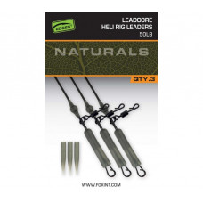 Готов монтаж хеликоптер Fox Naturals Leadcore Heli Rig