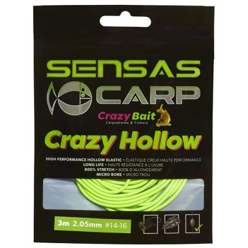 Кух ластик Sensas Crazy Hollow Elastic 800% Green 2.05 мм