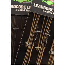 Готов монтаж Korda Leadcore Leaders x3 Ring Swivel