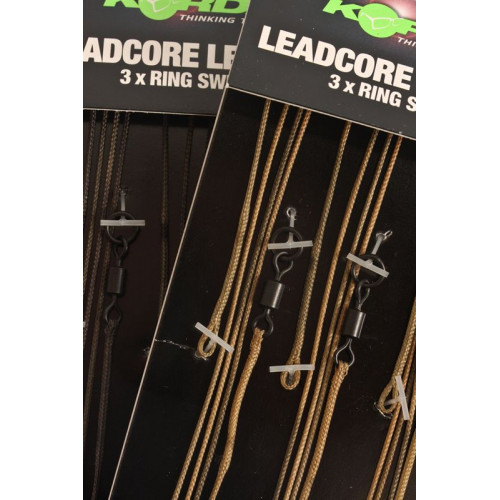 Готов монтаж Korda Leadcore Leaders x3 Ring Swivel