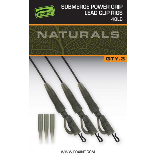Готов монтаж Fox Naturals Submerge Power Grip Lead Clip Leaders