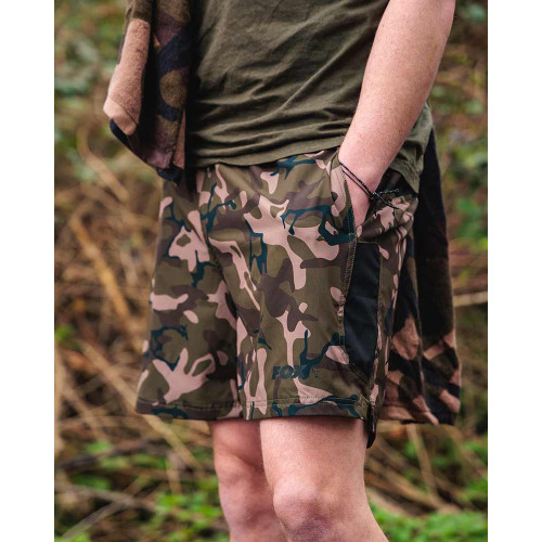 Къси панталони Fox Black/Camo LW Swim Shorts