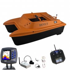 Лодка за захранка със сонар DEVICT Catamaran Bait Boat Black FF918