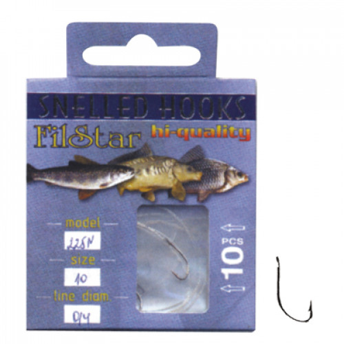 Вързани куки Filstar Snelled Hooks 204N