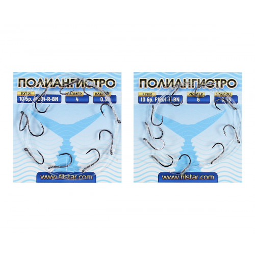 Вързани куки  Filstar Poliangistro F1201R BN