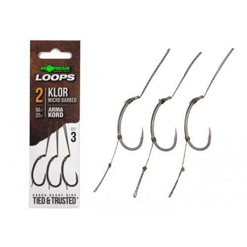Вързани куки Korda Loop Rigs Klor
