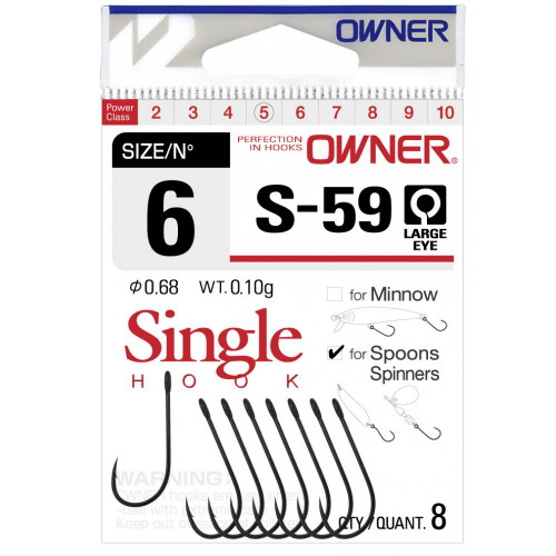 Единични куки Owner Single Hook S-59