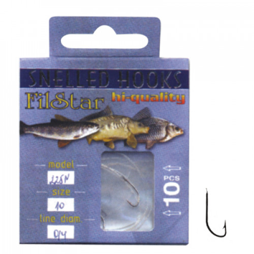 Вързани куки Filstar Snelled Hooks 225N