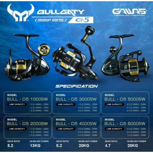 Макара преден аванс Gawas Bullgaty CI - 5 5000SW