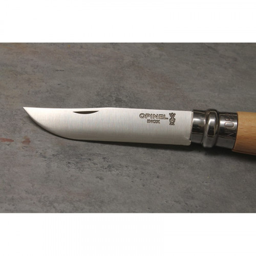 Сгъваем нож Opinel Inox - дръжка от бук