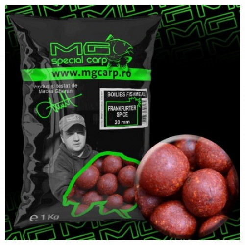 Протеинови топчета MG Special Carp Fishmeal Frankfurter Spicy 20 мм