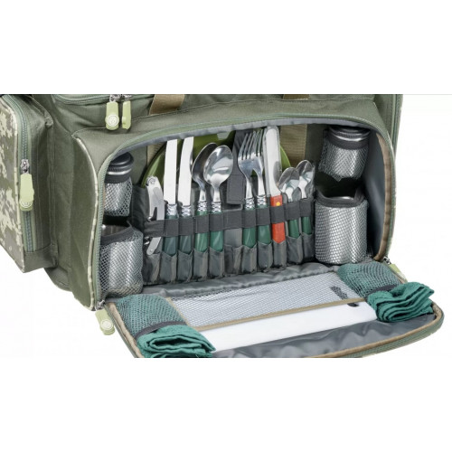 Къмпинг термо чанта с прибори Mivardi Camo CODE