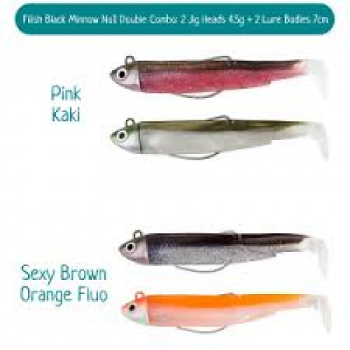 Силиконова примамка Fiiish Black Minnow No1 Double Combo - 7 см, 4.5 гр