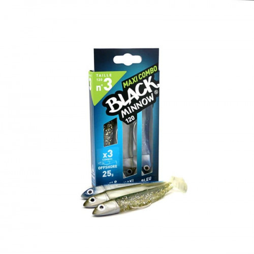Силиконова примамка Fiiish Black Minnow No3 Maxi Combo - 12 см, 25 гр