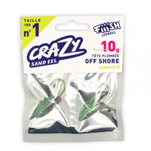 Джиг глава Fiiish Crazy Sand Eel No1 Jig Head 10 гр Off Shore