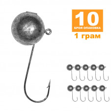 Микроджиг Toirtap ,,Премиум" Бяла кука 1 - 6 гр Кука N 8 Кръгла форма