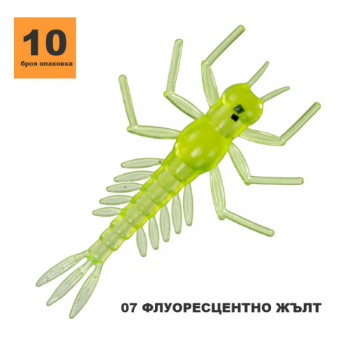 Силиконова примамка Toirtap Личинка Веснянки 1.4"