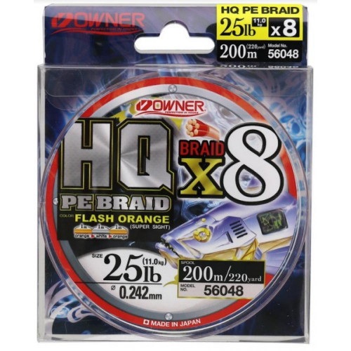 Плетено 8-нишково влакно Owner HQ PE Braid