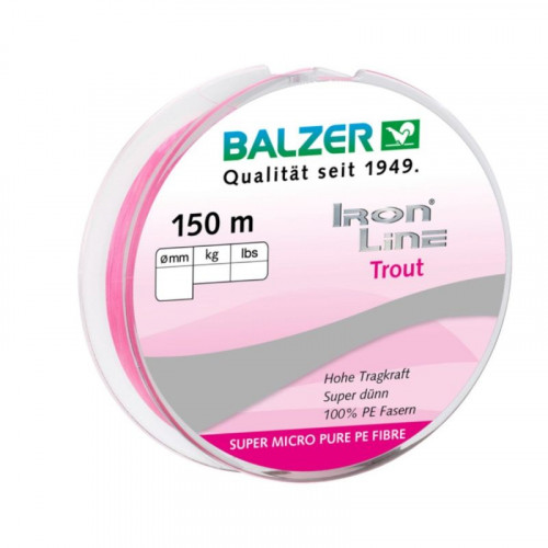 Плетено влакно Balzer Iron Line Trout X3 Pink