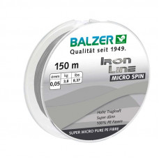  Плетено влакно Balzer Iron Line Micro Spin X3 Gray