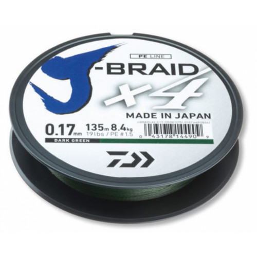 Плетено Влакно Daiwa J-BRAID X4 - 135 м 