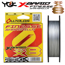 Плетено влакно YGK X-Braid Olltlos PE WX8 Finesse Shangrilla 100 м