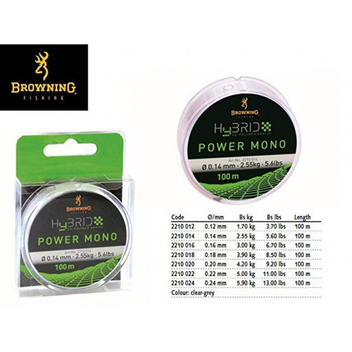 Монофилно влакно Browning Hybrid Power Mono - 100 м