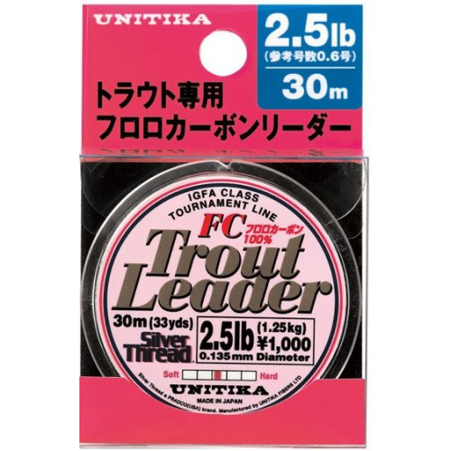 Флуорокарбон Unitika Silver Thread Trout Leader FC 30 м