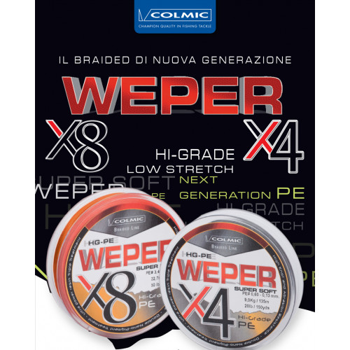 Плетено 8-нишково влакно Colmic Weeper Orange