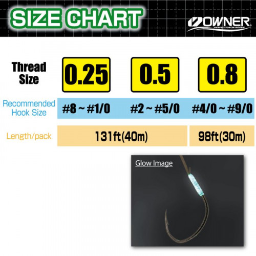 Конец за куки Owner PE Glow